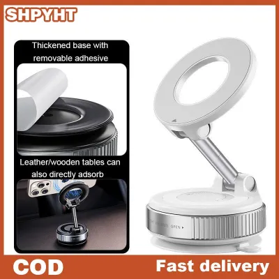 SHPYHT Gấp nam châm mạnh mẽ từ người giữ điện thoại 360 ° xoay bàn xe hút chân không hút kính chắn gió Bảng điều khiển điện thoại di động chủ