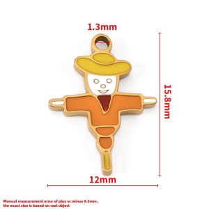 Polished Stainless Steel Cartoon Butterfly Pendant diy Jewelry Color Accessories 18k Gold Bell Charms