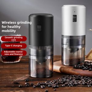 JAV5134 USB Rechargeable Electric Coffee Bean Beater Full Automatic Fast Grinding Coffee Grinding Machine Multifunctional Convenient Electric Coffee Grinder Kitchen Home