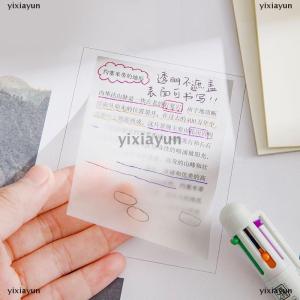 [COD] yixiayun 50Sheets Creative PET Transparent Sticky Notes Perspective Waterproof Sticky Notes Student Stationery School Office Supplies