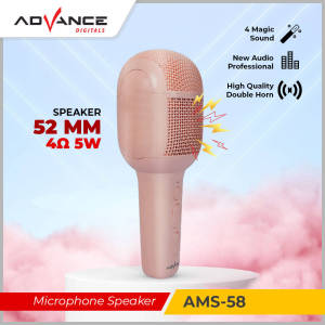 Advance Microphone AMS-58 Speaker Bluetooth Pengubah Suara Portable Deep Bass