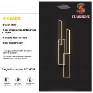 Modern ring stairs led lights pendant light lamps for living room led Chandeliers for dining room hanging light indoor lighting Tricolor APP/Remote