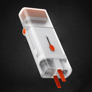 8 in 1 Computer Keyboard Cleaner Brush Kit Bluetooth Earphone Cleaning Pen Hidden Keyboard Clip Cleaning Fluid Spray Can Soft Brush Tools Mobile Phone Holder Mobile Screen Cleaning Flannel