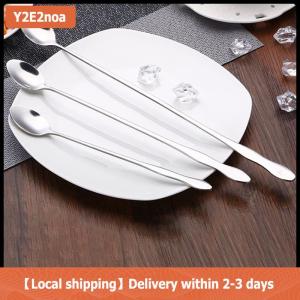 【Local shipping】 1pc creative stainless steel long handle coffee spoon stirring ice spoon