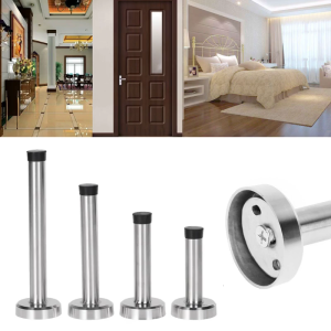 Stainless Steel Door Stop Stopper Bumper Wall Mounted Protector Sound Dampening