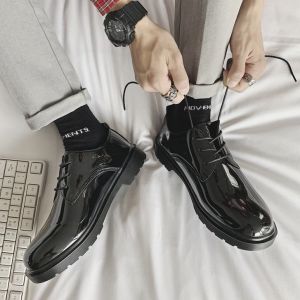 Shuta Black shoes guard Shoes For Men High Quality Rubber  MaterialMga sapatos na pangseguridad sapatos ng pulis sapatos sa trabaho