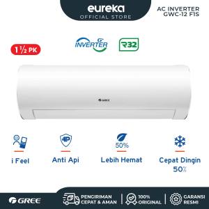 GREE AC INVERTER F1S SERIES - 1.5 PK - GWC-12F1(S) - WHITE PEARL (Unit Indoor & Outdoor)