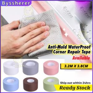 Byssherer 1Pc Kitchen Waterproof Tape Multi-Tujuan Diri-Pelekat Kalis Air Mildew Tahan Getah Pelekat Pengedap Jalur Mandi Tab pita Pengedap Bocor-Bukti Jalur Sink Pelekat Byssherer 1PC Dapur Pita Kalis Air Anti-Acuan Sudut Jurang Pita Kalis Kelembapan P
