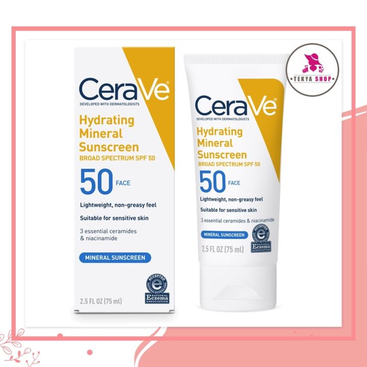 Cerave Hydrating Mineral Sunscreen Spf 50 Face Lotion 75 Ml Lazada Ph 0949