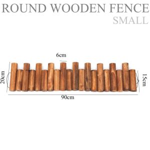 [SG Ready Stock] Heavy Duty Carbonized Wood Log Fence 90cm | Flexible Wooden Garden Edging Border for Outdoor Lawn Flower Pots Garden Path & Landscape Decor | Weatherproof Anti-Corrosion Solid Wood Fence (Fast Shipping)