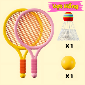 Vợt Cầu Lông / Tennis 2in1 Trẻ Em Hình Khủng Long / Pony - Đồ Chơi Vợt Thể Thao Pickleball Cho Bé