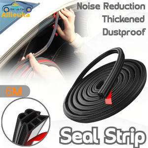 Allieuka 6m Car Door Sealing Strip New Upgrade Auto Hood Trunk Rubber Seal Strips Soundproof Edge Protector
