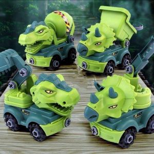 Đồ chơi khủng long nuốt xe ô tô cho bé làm từ nhựa ABS chắc chắn tặng kèm 6 xe ô tô kim loại