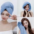 Thick Double Layer Absorbent Quick Dry Non-Shedding Women's Hair Cap Cute Adult Bath Cap for Home Use Hair Towel Accessory. 
