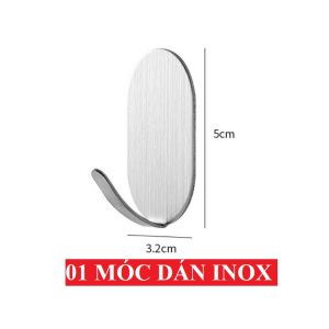 Móc Treo Đồ Dán Tường Inox 304 - Keo 3M siêu Dính - Dán Tường Gạch Men Kính Đá Gỗ...
