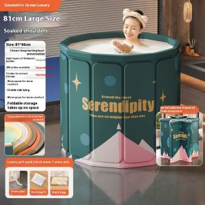 Foldable Bath Tub for Adults Kids Swimming Bathtub Full Body Soaking Household Bathing Bucket