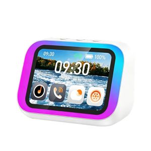 Smart Bluetooth Alarm Clock with Speaker Weather Display Night Light Music Stories Player Photo Frame Bluetooth APP