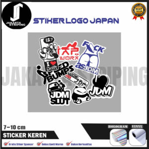 STIKER VARIASI LOGO KEKINIAN VINYL ISI 10 PCS TERMURAH TERLARIS
