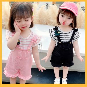 Setelan Jumpsuit Anak Perempuan Import Lucu Ala Korea Size 80 - 110 / 0 - 4 thn