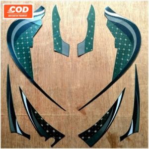 Striping sticker lis body motor honda Scoopy 2023 2024 stylish hijau list motor standar kualitas termurah