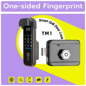 [NEW]Fingerprint Door Lock Double-sided Password Support WiFi Outdoor Waterproof With 2 Waterproof Covers