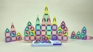 Magnetic Tiles for kids ages 4-8 40 PiecesMagnetic Building BlocksMagnet Tiles Travel Construction Set with Storage IronToddler Puzzle Birthday Gift Toys for Boys and Girls Ages 3