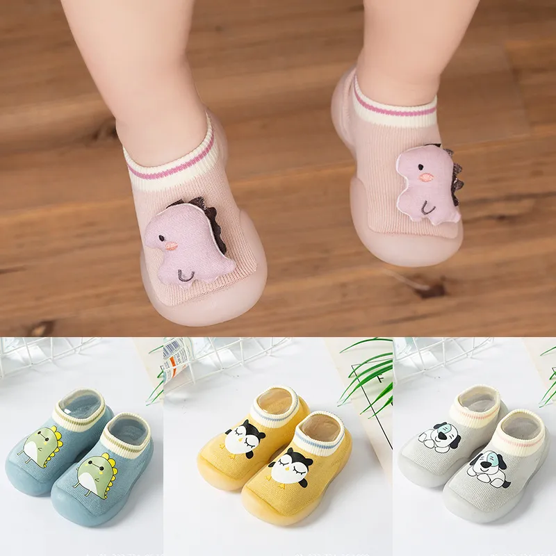 6t Shoe Boys Girls Animal Cartoon Socks Shoes Toddler WarmThe Floor Socks  Non Slip Prewalker Shoes Baby