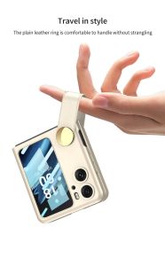 Case Leather Hand Strap OPPO N2 FLIP Full Body Layar Pelindung Kaca with Grip