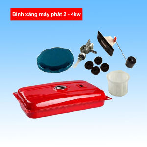 Bình xăng không gỉ cho máy phát 2kw 3kw 4kw đầy đủ phụ kiện