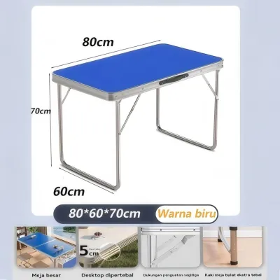 BMZAR Meja Lipat Portable Luar Ruangan Meja Lapak Berlapak Meja Makan Aluminium Rumah ﻿Folding Table