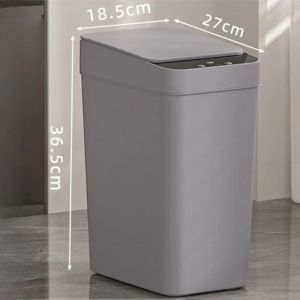 FFBH Large-capacity Waste Bins Waterproof Induction Waste Bins Minimalist Smart Interaction Trash Can Modern Household Cleaning Tools 3H4K8