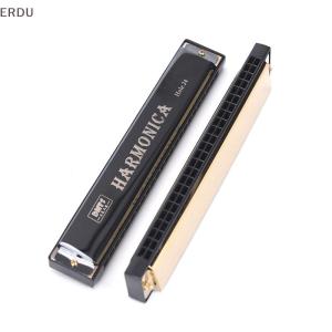 💖【Special price】💖ERDU 24 Hole Key Of C Play Harmonica Tremolo Harmonica Mouth Organ Double Row Blues