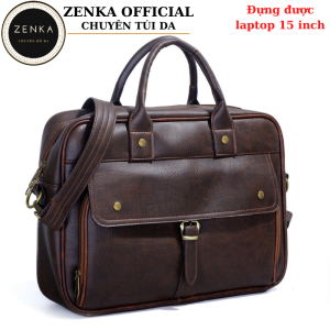 Túi xách nam đựng laptop cặp da nam công sở nhiều ngăn Zenkada lịch lãm và sang trọng - ZKC11