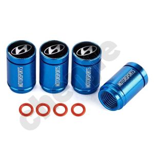 High quality 4pcs wheel tire valve cap/tyre valve caps/ bike electric car motorcycle truck Tire Valve men women auto gift car accessories For Hyundai Starex Accent Tucson Eon Elantra Santa Fe i10 H 100 Sonata Getz Veloster Genesis Grandeur Matrix H-1