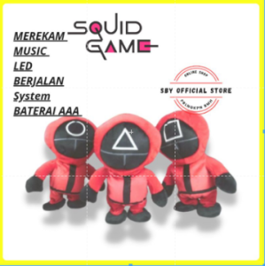 Boneka Robot Squid Game Talking Walking Recorder mainan Toy Squid korea Viral Support Baterai AAA