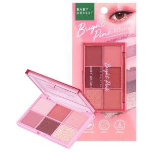 ✅ BABY BRIGHT อายแชโดว์ 6ช่อง【แมทท์&ชิมเมอร์&กลิตเตอร์】กันน้ำ ติดทน EYE PALETTE 0.7G X 6COLORS