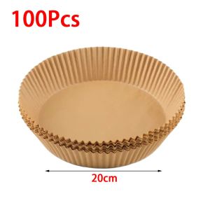 NAELIN 20/50/100Pcs Dùng một lần Giấy chiên không khí Không dính Chống dầu Lót nướng Bền bỉ Chống thấm nước Giấy nướng cho bánh muffin hấp