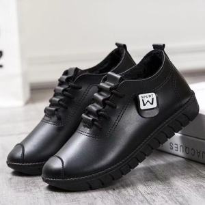 Free Shipping Autumn WomenS PU Shoes Round-Toe Non-Slip Soft-Soled Comfortable For Mothers WomenS Ankle Boots WomenS Ankle Boots.