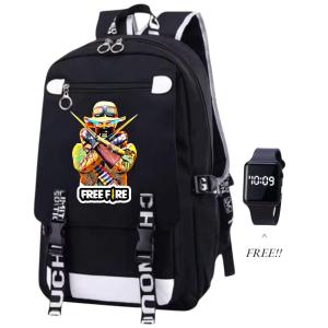 Tas Ransel Anak Cowok Sekolah 4in1 FF KL 0170 Ransel Fashion Led Sd Smp Dewasa Fashion