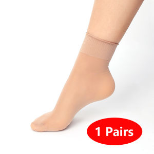 [Đẹp] 5 đôi vớ nữ bằng tất trong suốt ni lông siêu mỏng vớ nữ bằng lụa xù mỏng co giãn mùa hè vớ ngắn Mắt Cá Chân Nữ