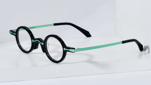 HEPIDEM Acetate Alloy Glasses Frame Women 2025 New Vintage Retro Small Round Eyeglasses Men Fashion Famous Brand Designer Spectacles Optical Eyewear 9215