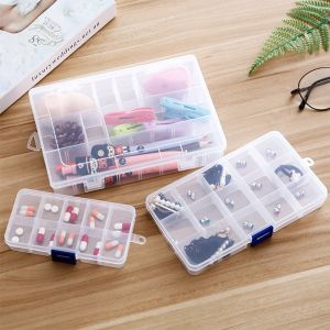 Hộp Nhựa Đựng Đồ Cá Nhân Mini Có Nắp Tủ Nhựa Đựng Y Tế 10/15/24 Chia Nhiều Ngăn