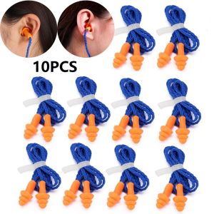 YESHE 10PCS Không thấm nước Chống ồn Bảo vệ thính giác Hình dạng cây Giáng sinh Có dây Bịt tai Silicone mềm Nút tai