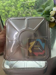 ALUMUNIUM FOIL KOTAK/TRAY FOIL JUMBO/TEMPAT MAKARONI KOTAK SAMA SISI UKURAN 1500ML HARGA PER 10 PCS