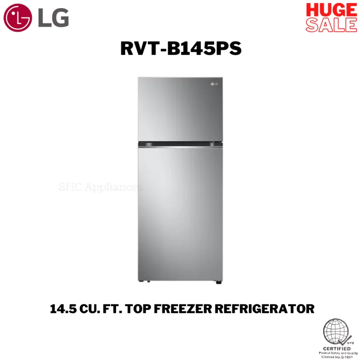 LG RVT-B145PS 14.5 Cu. Ft. Top Freezer Refrigerator | Lazada PH