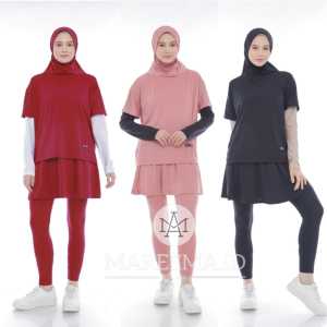 SETELAN SPORT WANITA MUSLIMAH//SETELAN LEGGING OLAHRAGA JERSEY PREMIUM