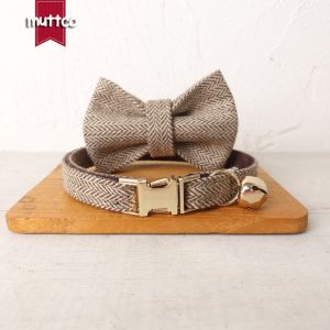 Pet collar Shallow brown thick suit double-layer pet collar for cat and dog