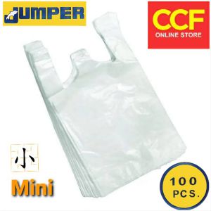 Jumper Sando Bag Plastic Bag Mini Tiny Medium Large White 100 Pieces