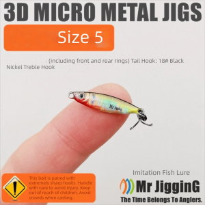 ADREE Tấm sắt Mồi Cỡ Siêu Nhỏ Thiết kế 3D 1.5g 3g 5g Trọng lượng Mồi câu 3D Mini VIB sa Kích thước nhỏ Mồi câu cá bằng hạt tuyến siêu nhỏ Câu cá