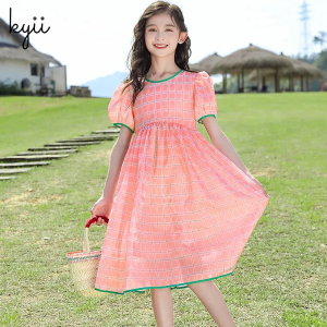 KYII Girl princess summer sweet dress short sleeve Dress ky22152